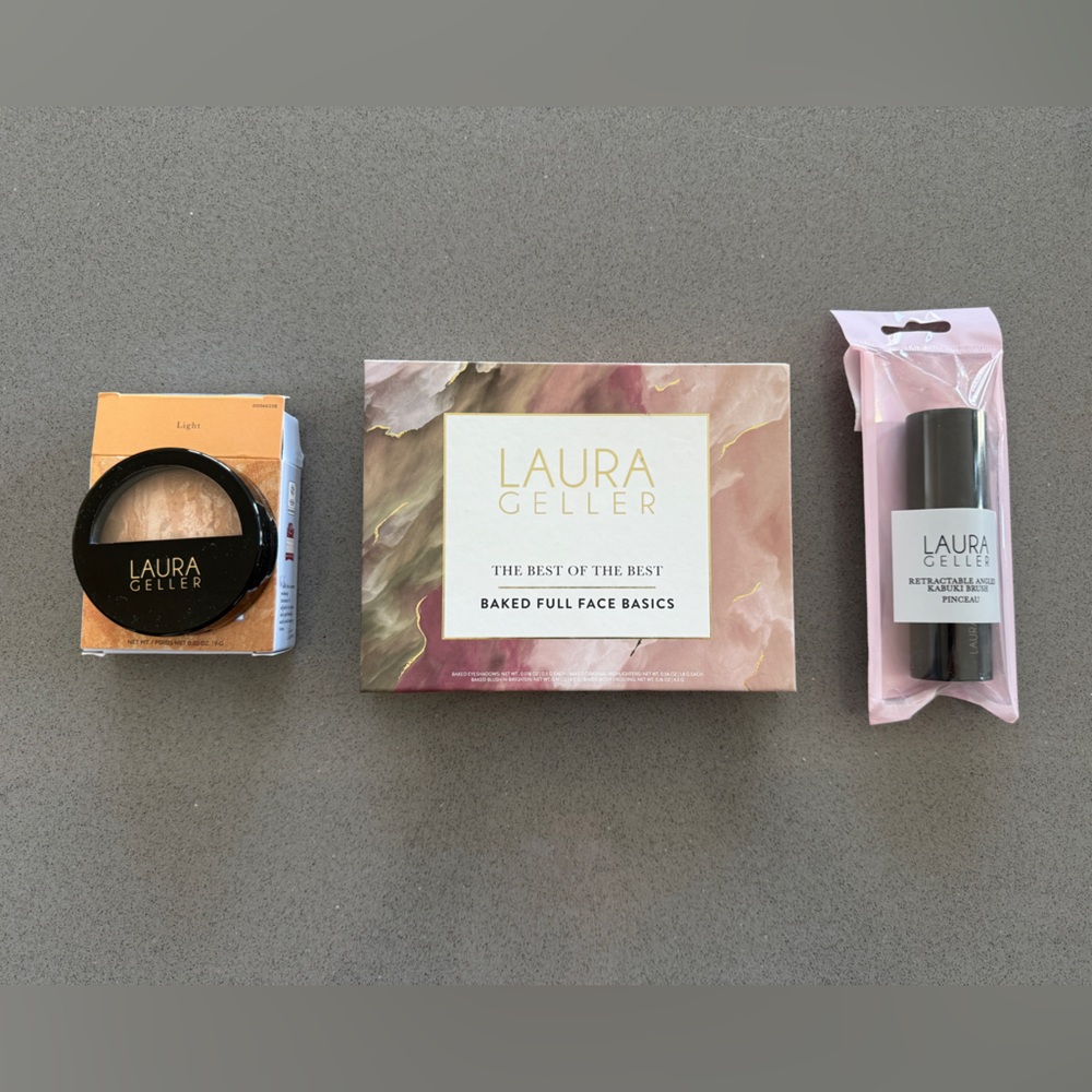 Laura Geller Baked Full Face Basics, Color Correcting Foundation and Brush